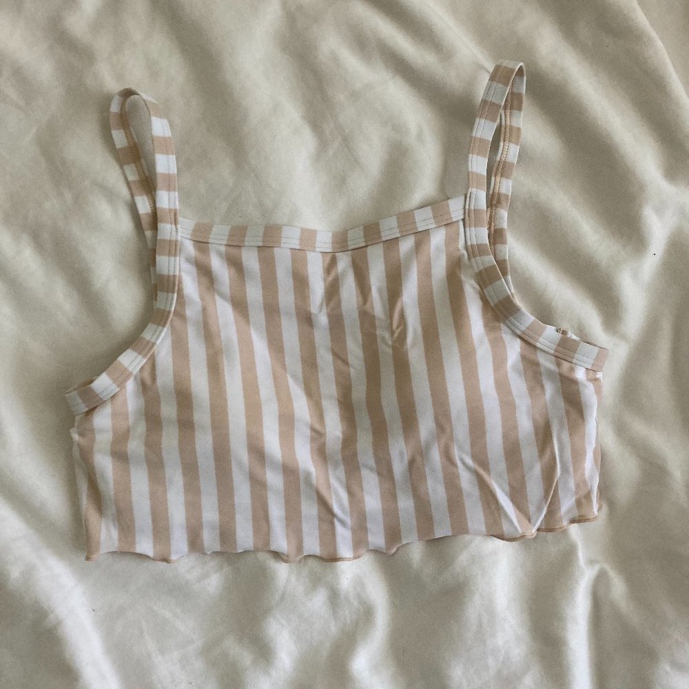 Hollister striped swim top